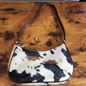 1pc Novachic Autumn/winter Suede, Short Plush Cow Print Pattern, Cute Cherry